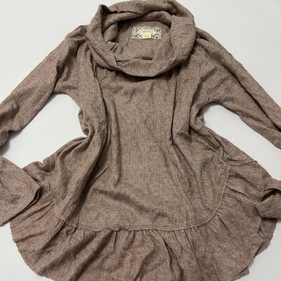 Maeve Anthropologie cowl neck frilly knit sweater - size small. - Picture 2 of 15